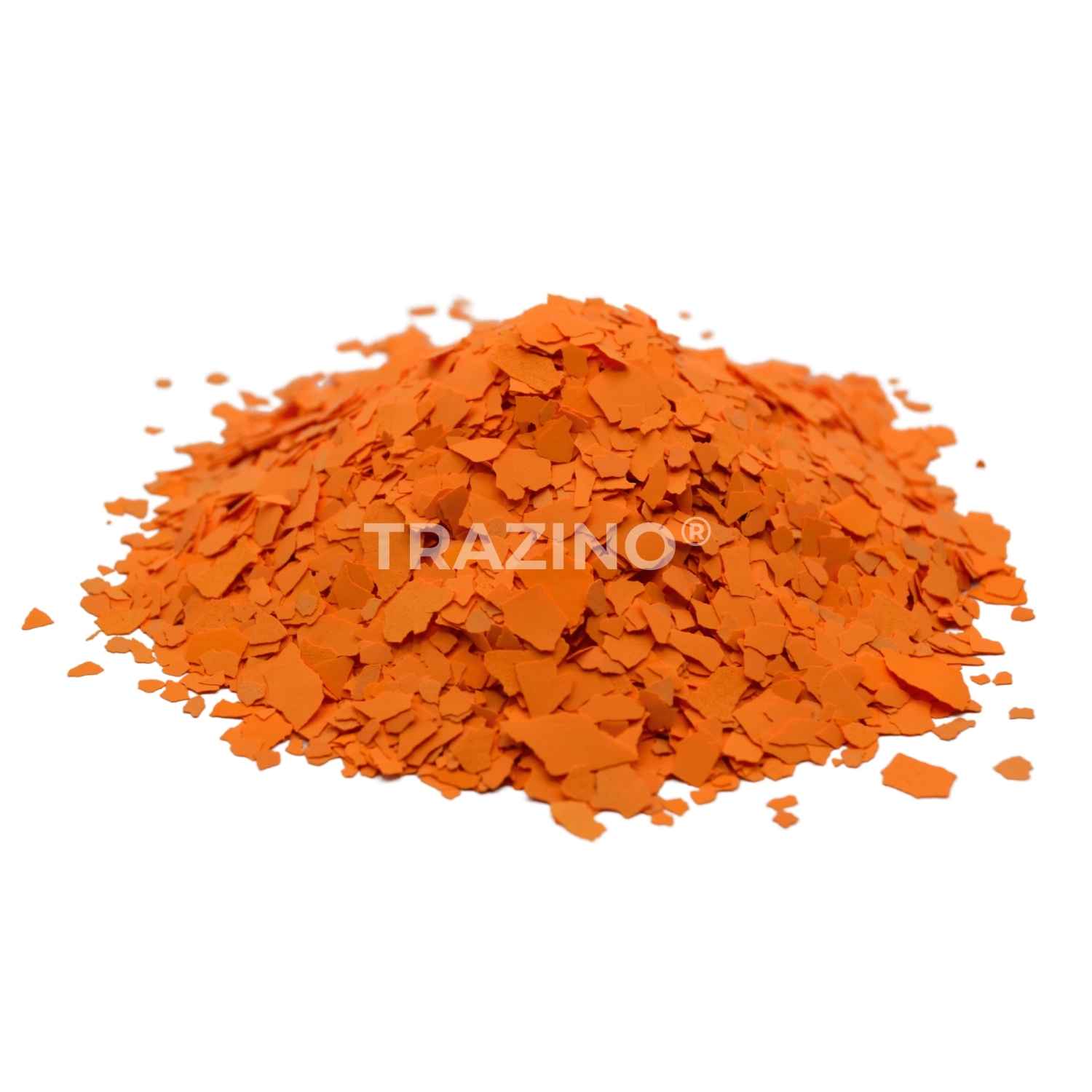 Trazino® Farbchips in Orange zum Einstreuen für Beschichtungen Trazino® Farbchips in Orange zum Einstreuen für Beschichtungen